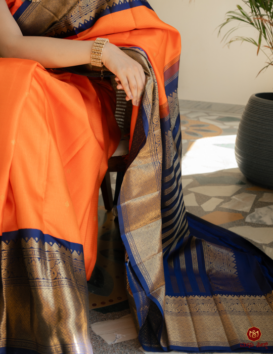 Pure Traditional Kanjivaram Korvai Saree