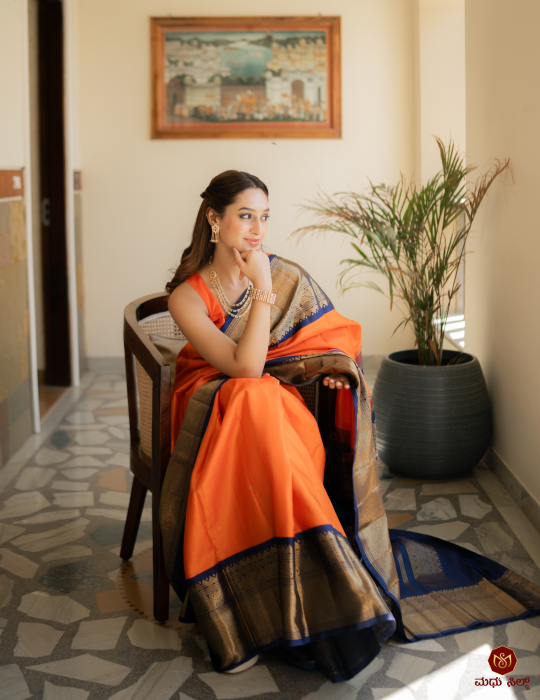 Pure Traditional Kanjivaram Korvai Saree