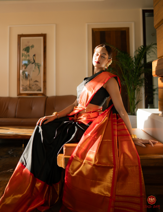 Pure Mulberry Silk Saree — Kuttu Border