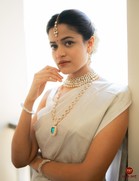 Pure Bridal Silver Zari Kanjivaram Saree